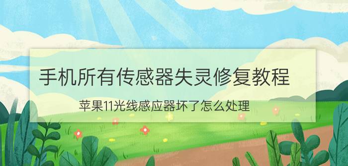 手机所有传感器失灵修复教程 苹果11光线感应器坏了怎么处理？